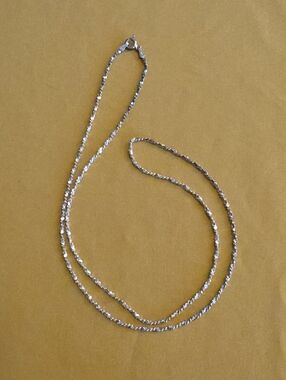 Sterling Silver Twisted Rope Chain Necklace - Silver